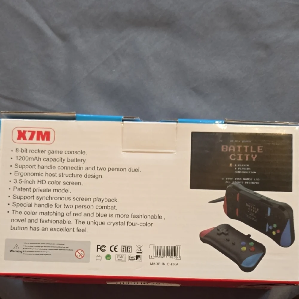 X7M 3.5-Inch Handheld Game Console - Black, Red, Blue